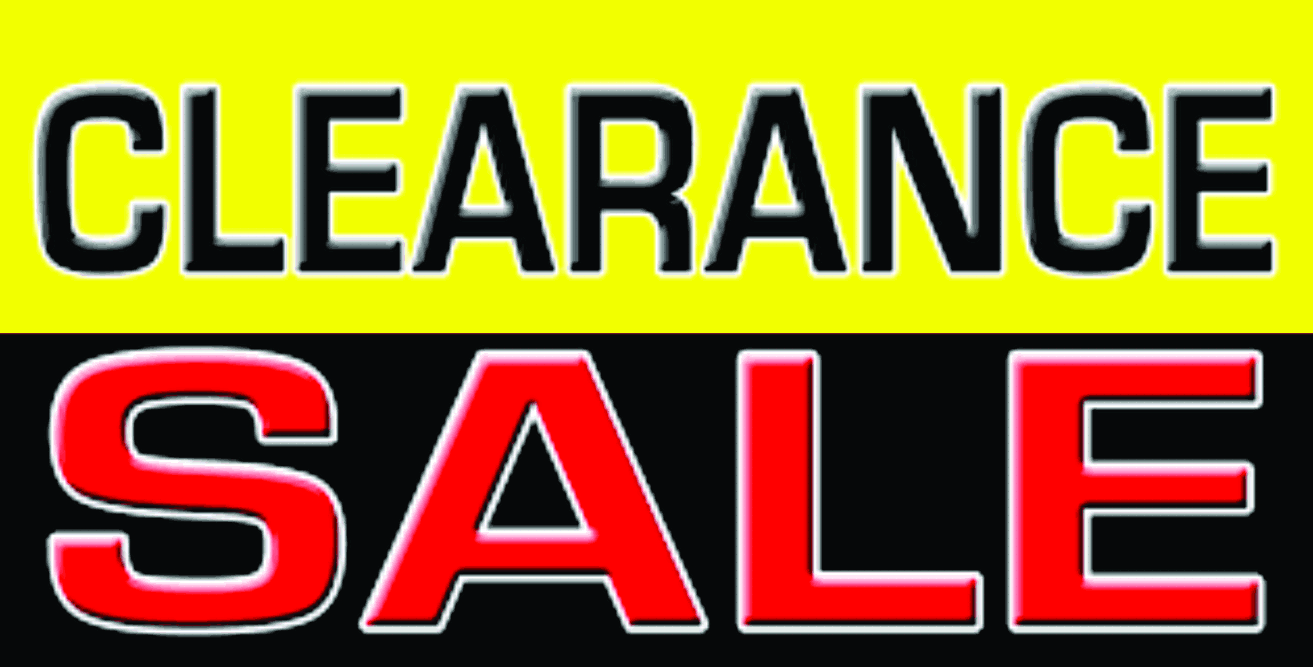clearance sign